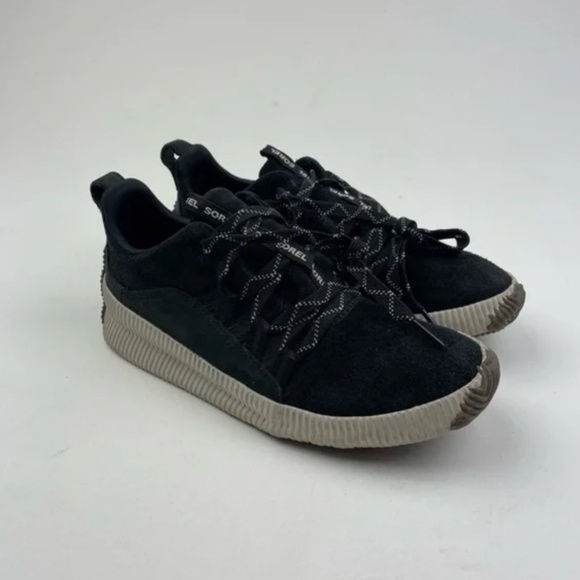 SOREL OUT N” ABOUT WATERPROOF BLK SUEDE SNEAKERS Size 5.5 - Picture 3 of 7